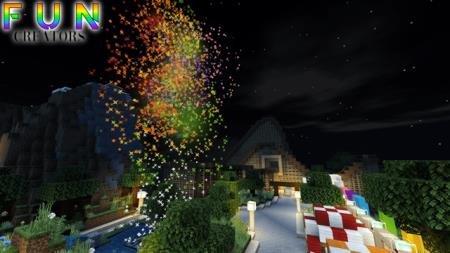 фейерверки парка развлечений