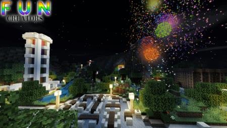 фейерверки ночного парка