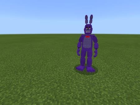 Фиолетовый аниматроник Бонни на равнине