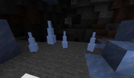 Несколько новых структур - сталагмитов, сгенерированных в пещере