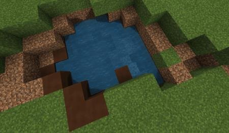 Представление шаров грязи на небольшом водоёме