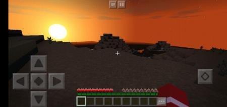 Красивый закат игры с реалистичным небом