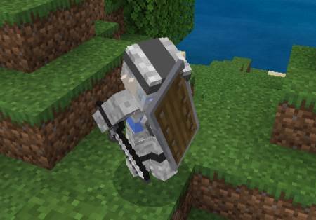 Эльф воин защищается щитом