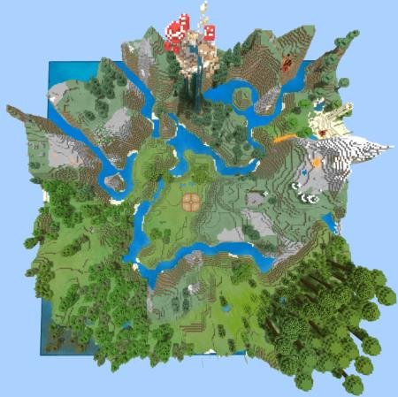 карта местности днем