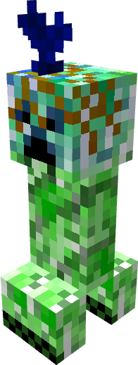 Крипер с синим растением