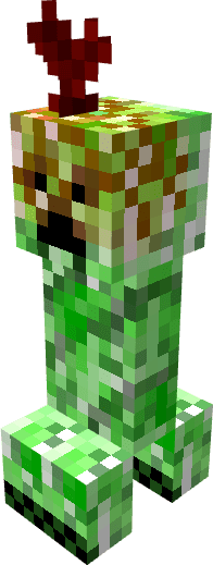 Крипер с красным растением