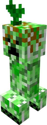 Крипер с зеленым растением