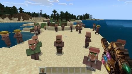 Щелчок перчаткой Таноса со всеми камнями бесконечности, который убьёт всех мобов в игре