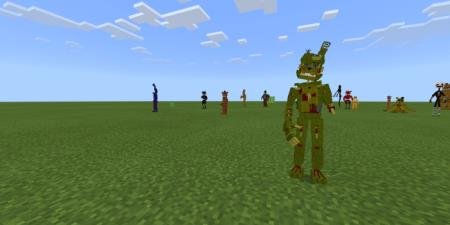 Жуткий и покалеченный аниматроник