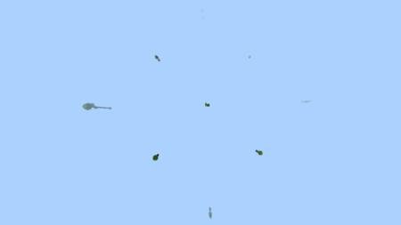 Вид сверху на несколько небесных островов