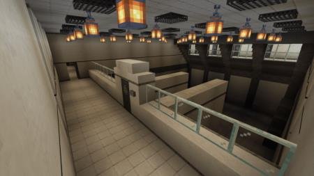 Смотровая площадка на помещение с защитниками и мобами Д-класса