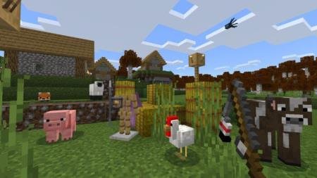 Представление различных предметов, мобов и животных с улучшенными текстурами