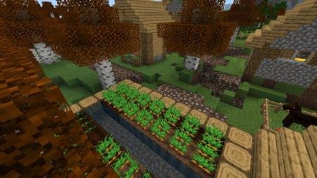 Новые текстуры деревьев и растений, высаженных в огороде