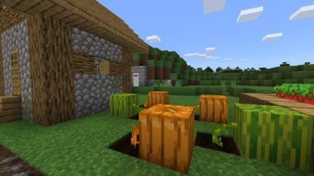 Обновлённые текстуры блоков тыквы и арбуза