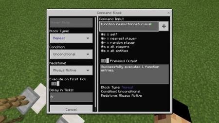 настройка командного блока