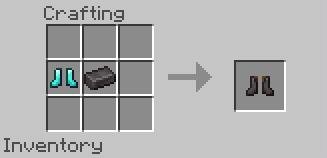 Крафт ботинок из руды Нижнего мира