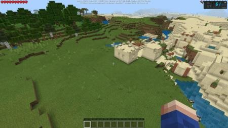 Режим полёта игрока в режиме выживания после ввода специальной команды