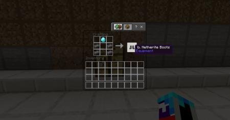 Рецепт крафта незеритовых сапогов