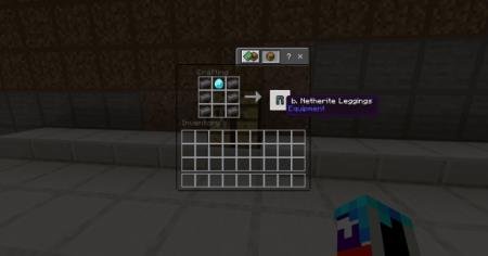 Рецепт крафта незеритовых поножей