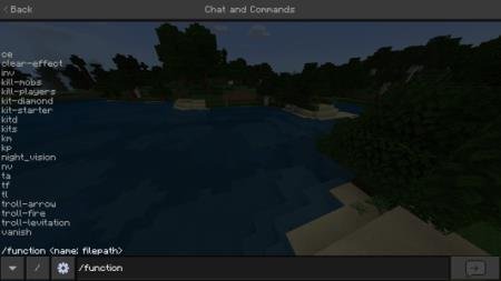 Ввод полезных функций в чате игры