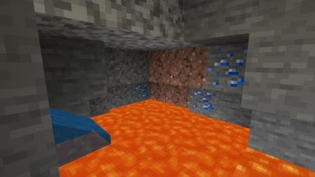 Сапфиры, появившиеся в глубине пещеры, заполненной лавой