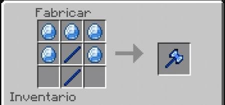 Рецепт крафта сапфирового топора из сапфиров и сапфировых палочек