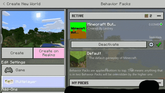 настройка мода