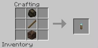 Первый рецепт крафта факела душ