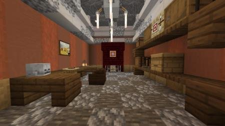 Комната Тардиса с картинами и скульптурами