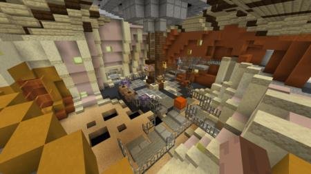 Помещение Тардиса с огромной площадью, созданное из самых разных блоков в интересном стиле