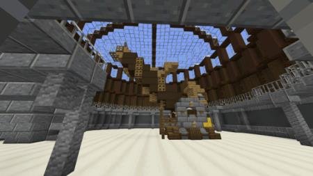 Тардис изнутри, представляющий собой огромную конструкцию с куполом