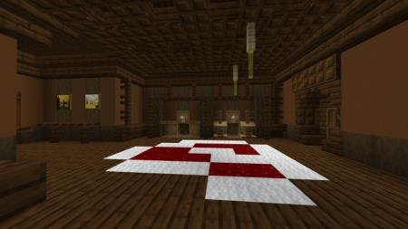 Комната Тардиса с интересным рисунком на полу