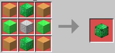 Рецепт крафта зелёного блока механизма