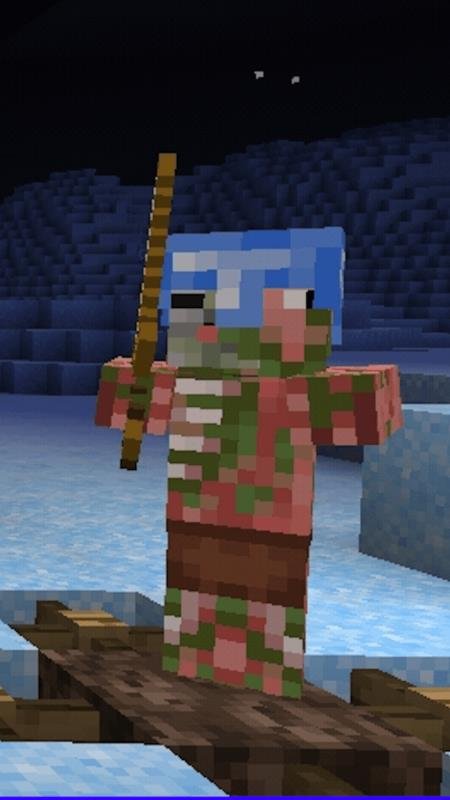 Зомби-свиночеловек в сапфировом шлеме