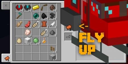 Оборудование миникоптера седлом на первый слот для возможности полететь вверх