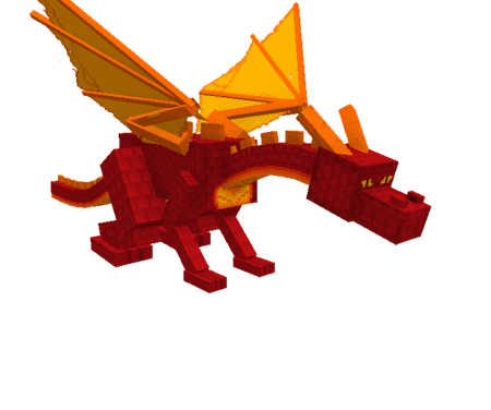 Красный огненный дракон