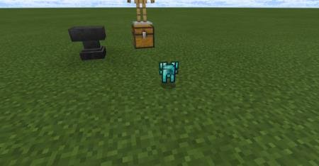 Выпавшие предметы из пользовательского лакиблока, которые игрок ложил в сундук