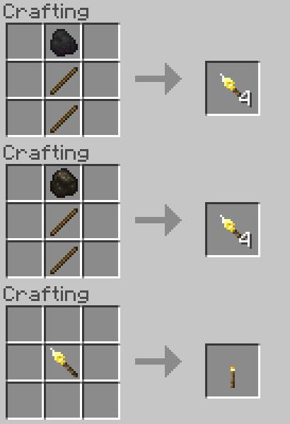 Крафт бросаемого факела