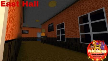 Тёмный восточный коридор с отличным оформлением стен, полов и даже потолка с множеством люстр