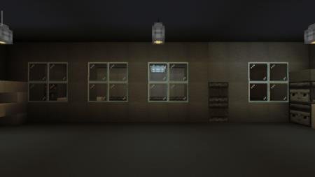 Несколько квадратных окон, выходящих на какое-то странное помещение