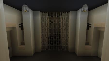 Огромный проход, полностью закрытый железной решёткой в зоне SCP 19