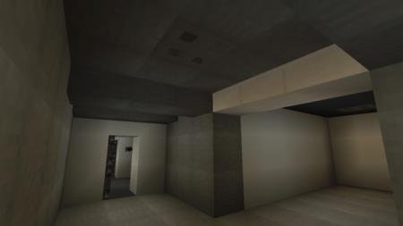 Комната с переходом от двери к широкому коридору