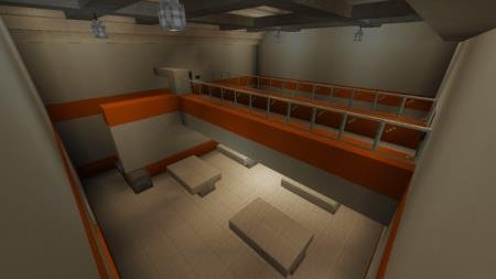 Переход над столовой для контроля заключённых