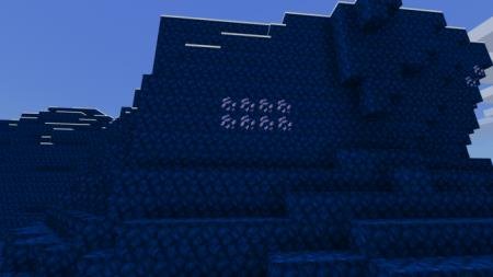 Генерация руды в голубом биоме на холме