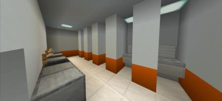 Большая уборная комната на несколько человек