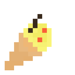 Мороженое с яблоком и золотом