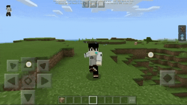 Анимация использования игроком джутсу в Майнкрафт