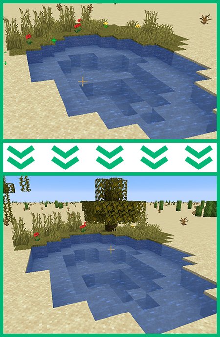 Постройка озера шаг 4-5