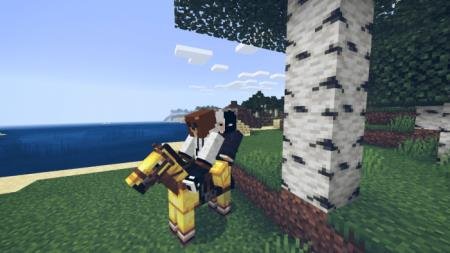 Два игрока уместились на одной лошади благодаря моду