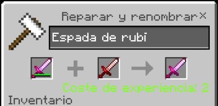 Починка зачарованного рубинового меча